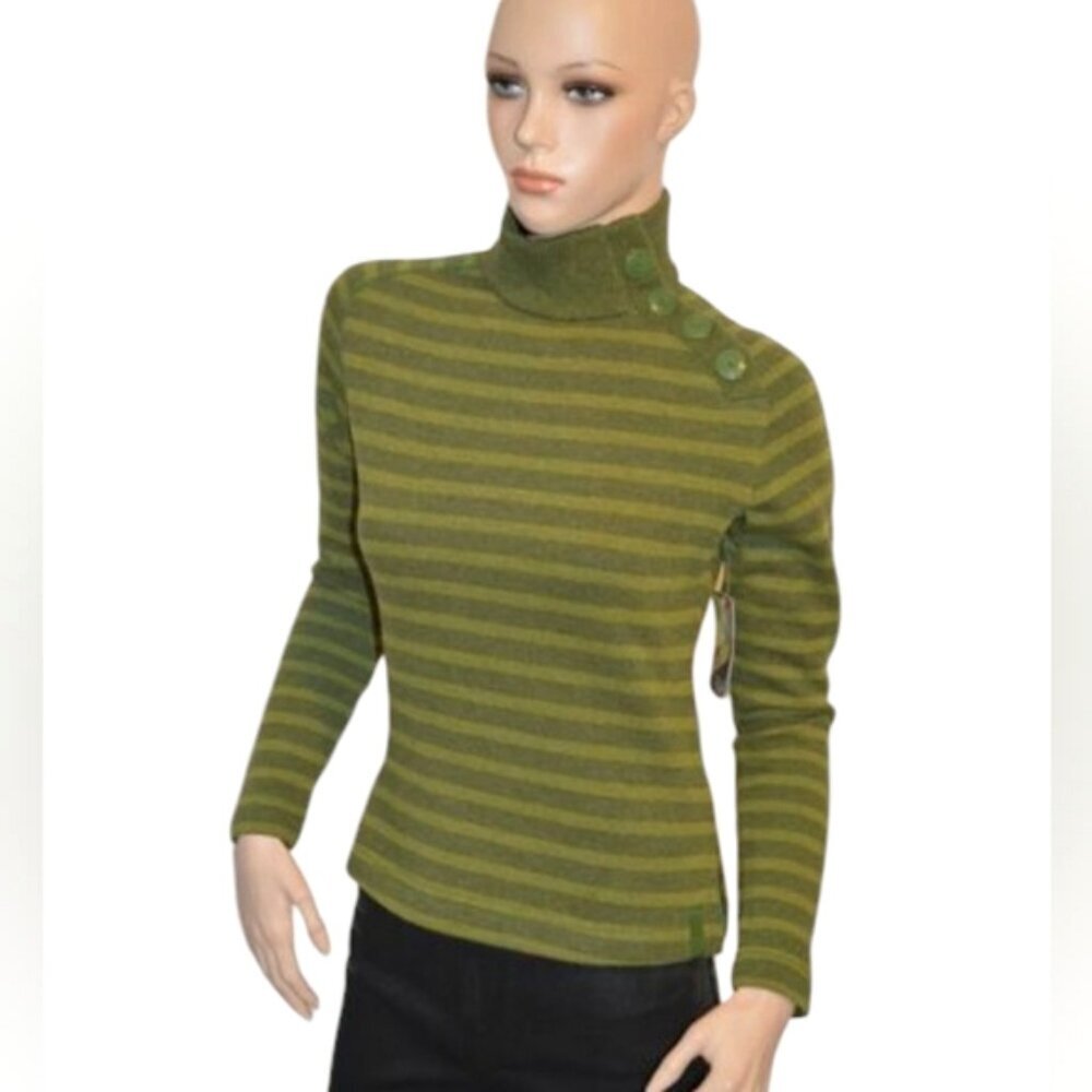 Mountain Hardwear Wool Nautical Rolled Neck Forest Hiking Outdoor Sweater M